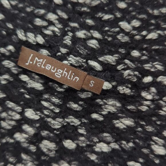 J. McLauglin Sweater Womens Small Black Duster Cardigan Wool - Picture 7 of 10